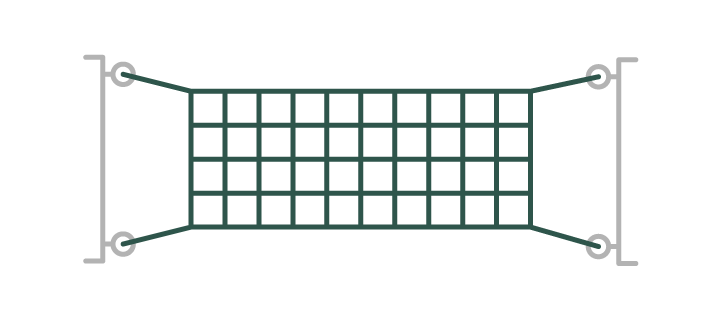 Gurtbandnetze und Zurrnetze