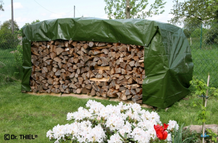 Holzstapel Abdeckplane 220g, wasserdichte Holzabdeckung HDPE Plane Sondergröße grün ohne Seil