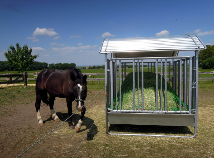 Heunetz Futternetz Ponys Pferde Rinder Kühe Rundballen-Form