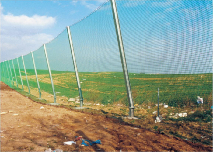 Recinzione stazionaria a rete versione rinforzata discarica centro raccolta isola ecologica