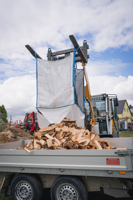 BigBag Sterneboden weiß 4-seitig belüftet Brennholz Holz PP-Gewebe 1,2 RM 1000 kg
